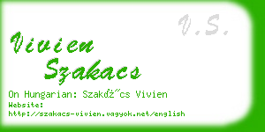 vivien szakacs business card